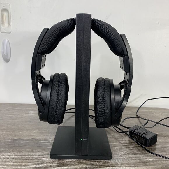 Sony Wireless Over Ear Headphones w/ Charging Aux Dock MDR-RF985R TESTED